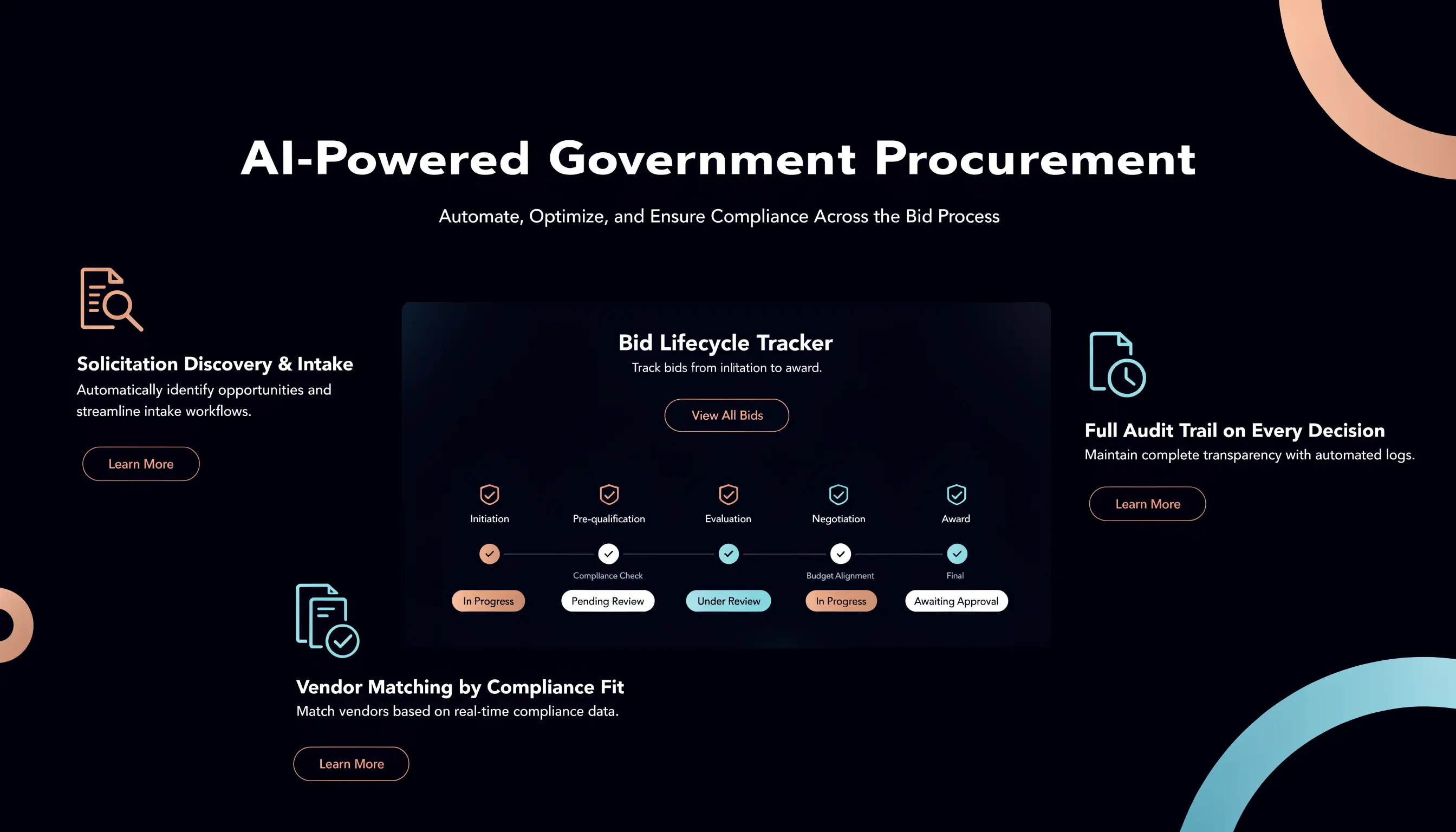 Conceptual capability view for Pulse: Agentic workflows for government procurement and acquisition.