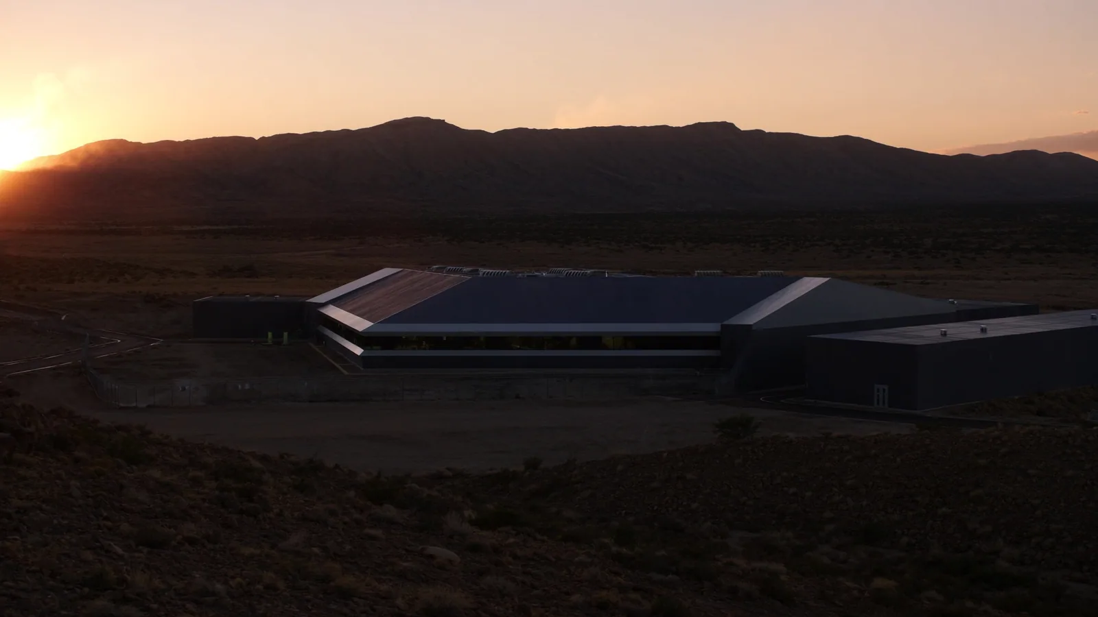 Secure isolated data facility in a high desert landscape